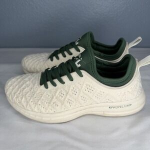 APL Women 7 Techloom Phantom Trainer Lightweight Sneaker Lace Up White Green Run